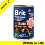  Karma mokra dla psa BRIT By Nature Chicken Hearts PUSZKA ZESTAW 6x 400G