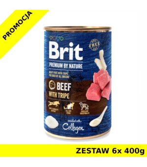 Karma mokra dla psa BRIT By Nature Beef PUSZKA ZESTAW 6x 400g