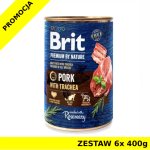 Karma mokra dla psa Brit By Nature Pork PUSZKA ZESTAW 6x 400g 