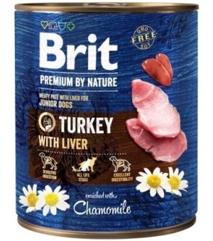 Karma mokra dla psa BRIT By Nature Turkey PUSZKA 800g