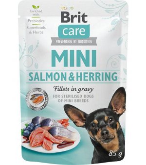 Karma mokra dla psa Brit Care mini pouch Adult Salmon & Herring sterilised - 85g
