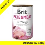 Karma mokra dla psa Brit Care Chicken Turkey Puppy Pate Meat ZESTAW 6x 400g