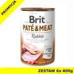 Karma mokra dla psa Brit Care Rabbit Pate Meat ZESTAW 6x 400g