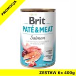 Karma mokra dla psa Brit Care Salmon Pate Meat ZESTAW 6x 400g