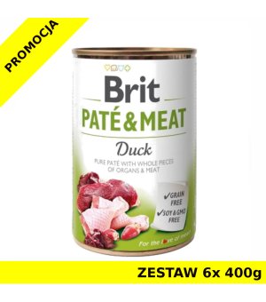 Karma mokra dla psa Brit Care Duck Pate Meat ZESTAW 6x 400g