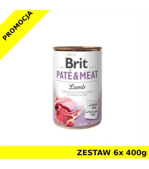 Karma mokra dla psa Brit Care Lamb Pate Meat ZESTAW 6x 400g