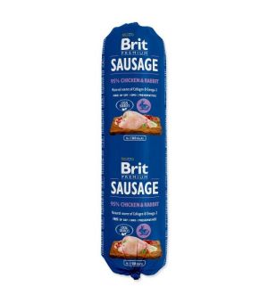 Karma mokra dla psa BRIT SAUSAGE CHICKEN & RABBIT -  800G