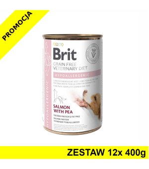 Karma mokra dla psa Brit Veterinary Diets Dog Hypoallergenic ZESTAW 12x 400g