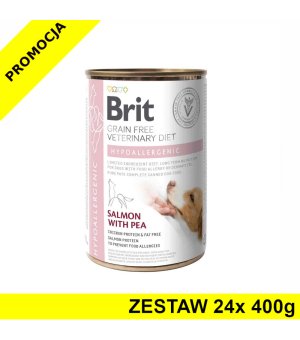 Karma mokra dla psa Brit Veterinary Diets Dog Hypoallergenic ZESTAW 24x 400g