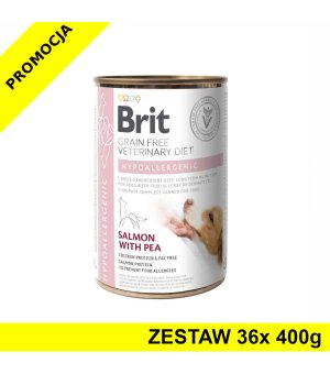 Karma mokra dla psa Brit Veterinary Diets Dog Hypoallergenic ZESTAW 36x 400g