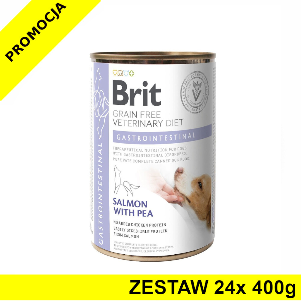 Karma mokra dla psa Brit Veterinary Diets Dog Gastrointestinal ZESTAW 24x 400g