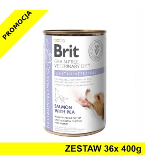 Karma mokra dla psa Brit Veterinary Diets Dog Gastrointestinal ZESTAW 36x 400g