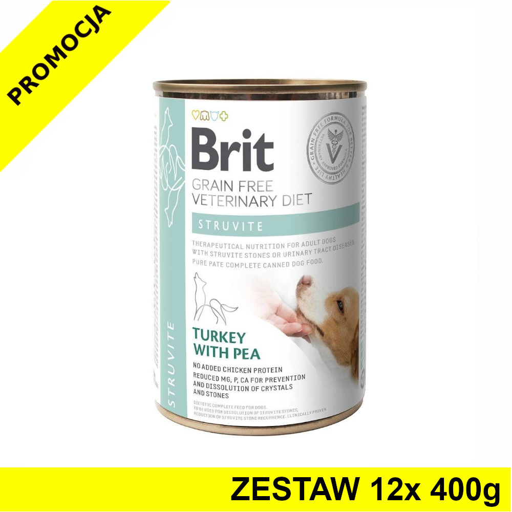 Karma mokra dla psa Brit Veterinary Diets Dog Struvite ZESTAW 12x 400g