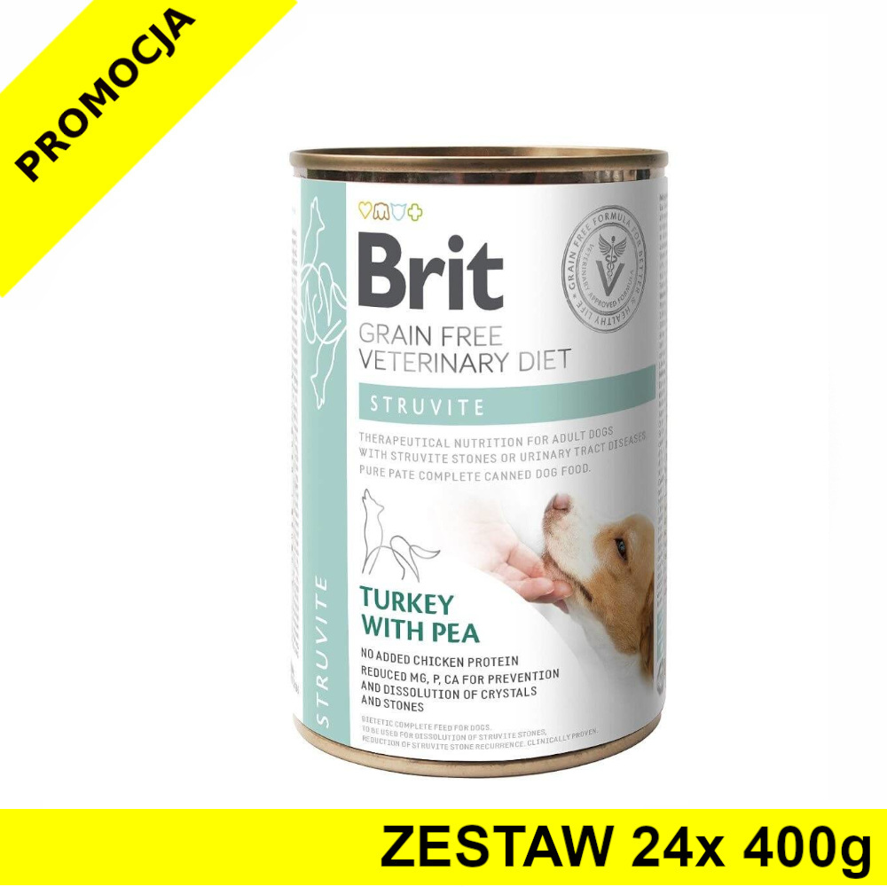 Karma mokra dla psa Brit Veterinary Diets Dog Struvite ZESTAW 24x 400g