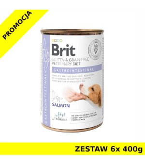 Karma mokra dla psa Brit Veterinary Diets Dog Gastrointestinal ZESTAW 6x 400g NOWA FORMUŁA