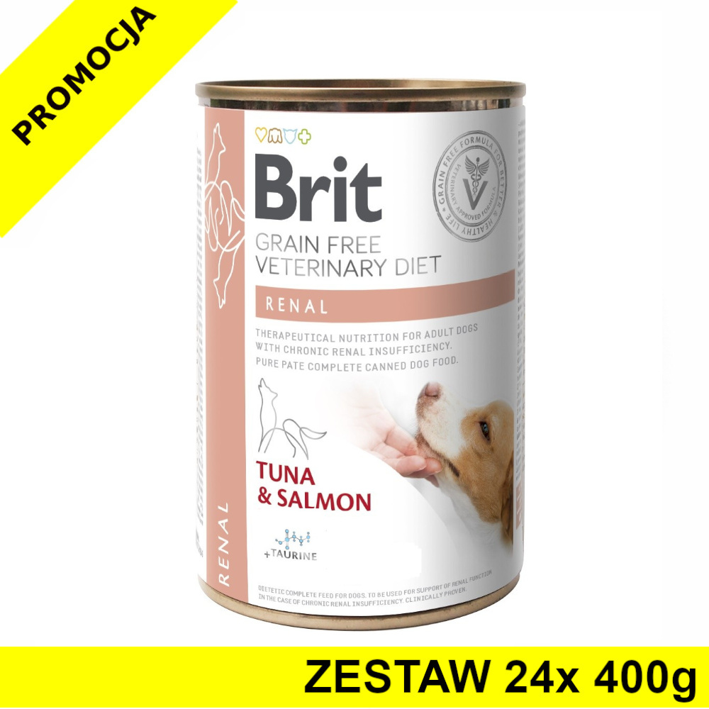Karma mokra dla psa Brit Veterinary Diets Dog Renal ZESTAW 24x 400g - NOWA WERSJA