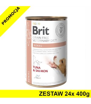 Karma mokra dla psa Brit Veterinary Diets Dog Renal ZESTAW 24x 400g - NOWA WERSJA