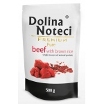 Karma mokra dla psa Dolina Noteci PURE wołowina z ryżem - saszetka 500g