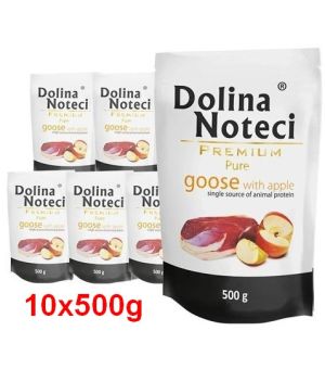 Karma mokra dla psa Dolina Noteci PURE gęś z jabłkiem - saszetka 500g 10szt - taniej!