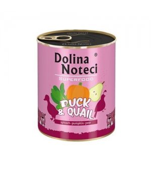 Karma mokra dla psa Dolina Noteci Superfood - kaczka z przepiórką 800g