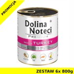 Karma mokra dla psa Dolina Noteci Indyk puszka ZESTAW 6x 800g