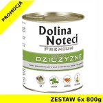 Karma mokra dla psa Dolina Noteci Dziczyzna puszka ZESTAW 6x 800g