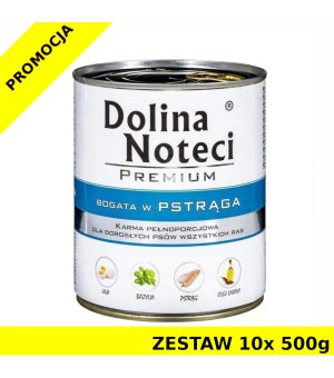 Karma mokra dla psa Dolina Noteci z pstrągiem - puszka 6x 800g