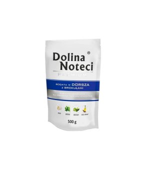 Karma mokra dla psa Dolina Noteci z dorszem i brokułami 500g