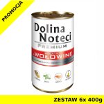 Karma mokra dla psa Dolina Noteci Wołowina puszka ZESTAW 6x 400g