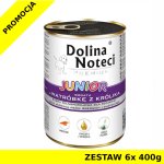 Karma mokra dla psa Dolina Noteci JUNIOR Wątróbka królika puszka ZESTAW 6x400g