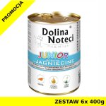 Karma mokra dla psa Dolina Noteci JUNIOR Jagnięcina puszka ZESTAW 6x 400g