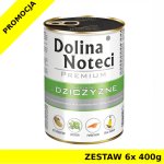 Karma mokra dla psa Dolina Noteci Dziczyzna puszka ZESTAW 6x 400g 