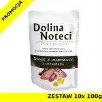 Karma mokra dla psa Dolina Noteci Danie Kurczak z makaronem  ZESTAW 10x 100g