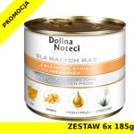 Karma mokra dla psa Dolina Noteci MAŁYCH RAS (bażant, dynia, makaron) ZESTAW 6x 185g  