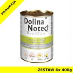 Karma mokra dla psa Dolina Noteci z gęsią i ziemniakami puszka ZESTAW 6x 400g