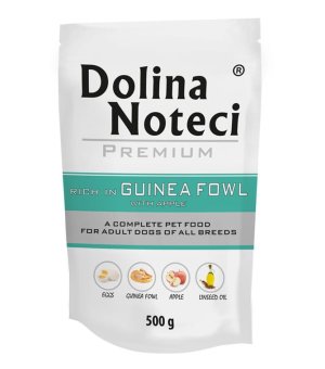 Karma mokra dla psa Dolina Noteci z Perliczką i Jabłkiem - saszetka 500g