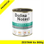 Karma mokra dla psa Dolina Noteci z Perliczką i Jabłkiem - puszka - ZESTAW 6x 800g