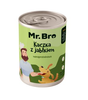 Karma mokra dla psa Mr. Bro Kaczka z Jabłkiem 400g 