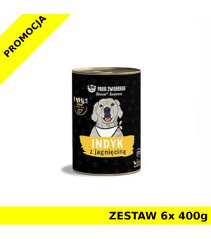 Karma mokra dla psa Paka Zwierzaka Seven`th Heaven Turkey&Lamb PUSZKA ZESTAW 6x 400g