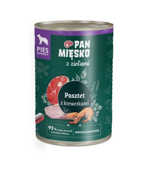 Karma mokra dla psa Pan Mięsko pasztet z krewetkami 400g