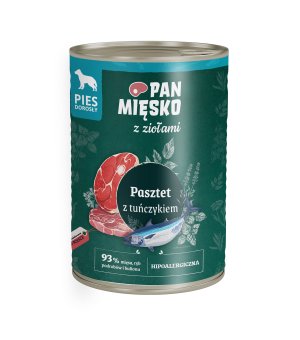 Karma mokra dla psa Pan Mięsko pasztet z tuńczykiem 400g
