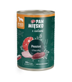Karma mokra dla psa Pan Mięsko pasztet z kaczką 400g