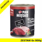 Karma mokra dla psa Pan Mięsko - Indyk z Jeleniem ZESTAW 6x 800g