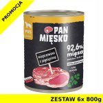 Karma mokra dla psa Pan Mięsko - Wieprzowina z Jagnięciną ZESTAW 6x 800g