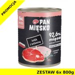 Karma mokra dla psa Pan Mięsko - Indyk z Wołowiną dla Szczeniąt ZESTAW 6x 800g