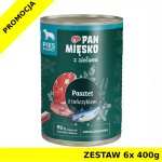 Karma mokra dla psa Pan Mięsko pasztet z tuńczykiem ZESTAW 6x 400g