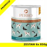 Karma mokra dla psa Perro Wołowina z korzeniem pietruszki ZESTAW 6x 850g