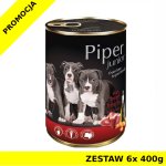 Karma mokra dla psa Piper Junior dla szczeniąt z sercami wołowymi i marchewką ZESTAW 6x 400g