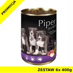Karma mokra dla psa Piper Junior z cielęciną i jabłkiem puszka ZESTAW 6x 400g 