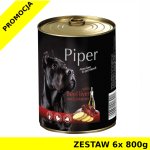 Karma mokra dla psa Piper z wątrobą wołową i ziemniakami PUSZKA ZESTAW 6x 800g 